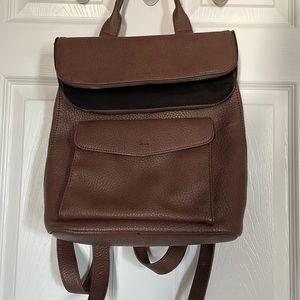 Brown Collab backpack purse